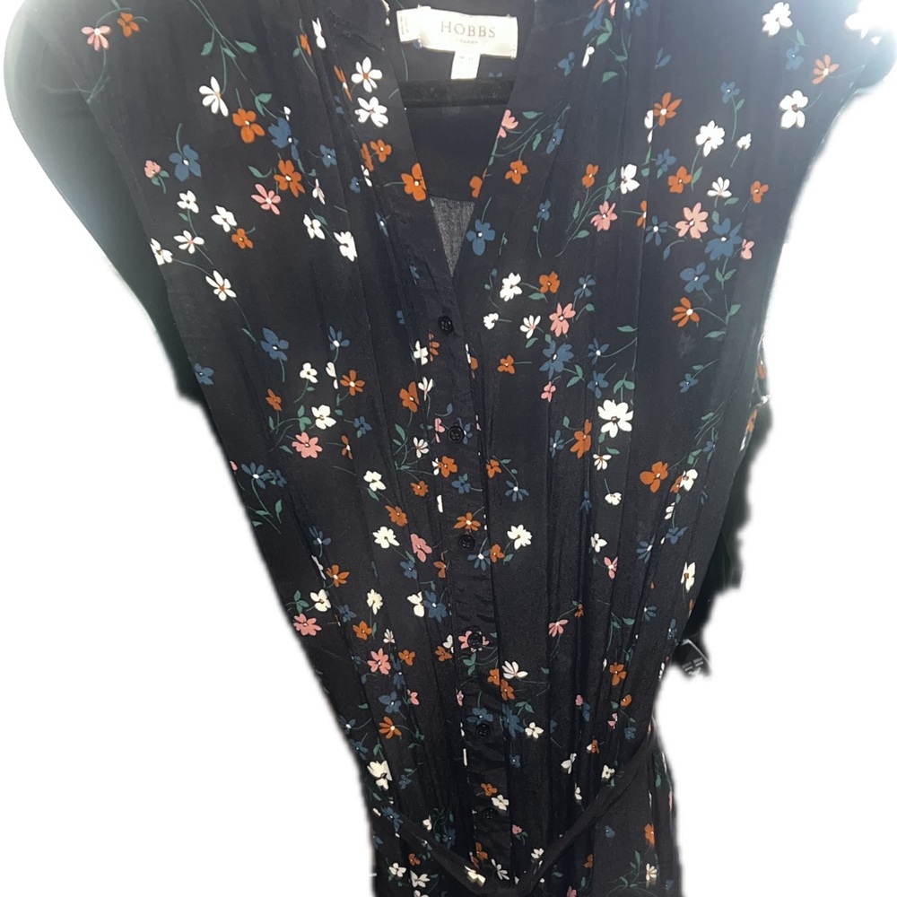 Hobbs Floral Black Dress
